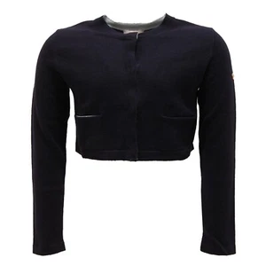 7454S maglione bimba ARMANI JUNIOR blu cardigan scaldacuore sweater kid - Picture 1 of 4