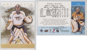 2012-13 Upper Deck Artifacts Gold Spectrum /25 Pekka Rinne #108