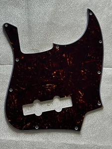 Custom For Jazz Bass 4 String JB Style Guitar Pickguard Brown Tortoise - Picture 1 of 4