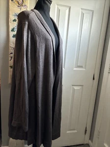 Coldwater Creek Womens Cardigan Sweater Top Size 3X Brown Long Sleeve Open Front - Picture 1 of 8
