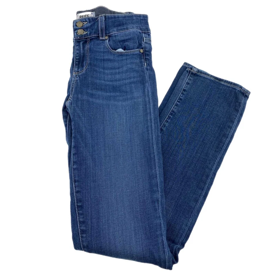 Paige Medium Wash Hidden Hills Straight Denim - Image 1 of 4