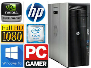 PC Desktop COMPUTER HP Z620 12CORE E5-2697 V2 64GB 512GB SSD HD7570 WIFI WIN10