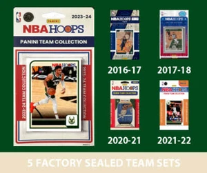 2023-24 NBA HOOPS Milwaukee Bucks Set Squadra Multipack Giannis 2022 2018 2019 (Poliziotto - Foto 1 di 1