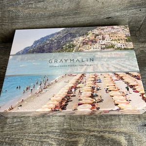 NEW SEALED 500 Pc. Gray Malin Beach Jigsaw Puzzle Double Sided Italy Beach - Picture 1 of 6