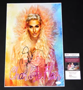 CHARLOTTE FLAIR WWE DIVA SIGNIERT 11X17 FOTO JSA COA SMACKDOWN RAW!!! - Bild 1 von 1