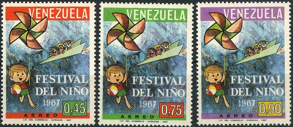Venezuela 1967 Children's Festival MNH (SC# C973-C975) - Image 1 of 1