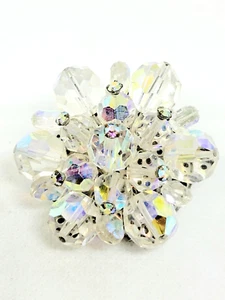 Beaded Flower Brooch Pin - Picture 1 of 1