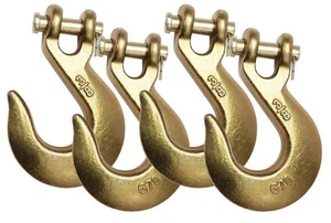 4Pk 3/8" Clevis Slip Hook 6,600 # WLL G70 Tow Chain Hook for Truck Trailer - Picture 1 of 4