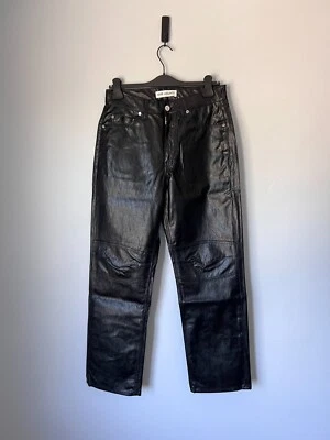 Pantalones de cuero sintético Our Legacy formales corte moto - Talla 31 - Negros - NUEVO Foto 1 de 4