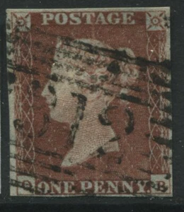 1841 1d OB struck by a Scots Stranraer numeral 312, 4 margins (40)  - Picture 1 of 1