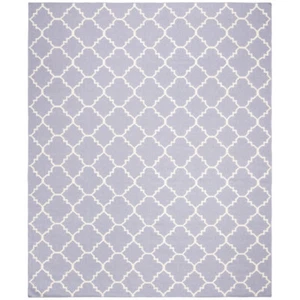 SAFAVIEH Dhurries DHU554J Handwoven Purple / Ivory Rug - Picture 1 of 19