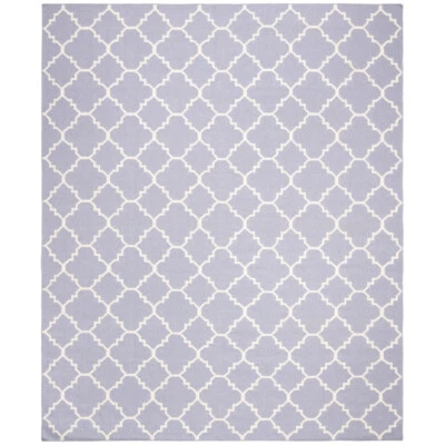 SAFAVIEH Dhurries DHU554J Handwoven Purple / Ivory Rug - Image 1 of 4