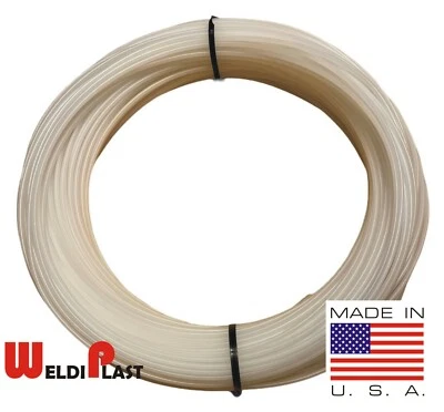WELDIPLAST HDPE Polyethylene Plastic Welding Coils 1lb (220ft x 3mm 1/8 Natural) Repairs