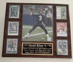 Placa de los Seattle Seahawks de Russell Wilson - Imagen 1 de 2