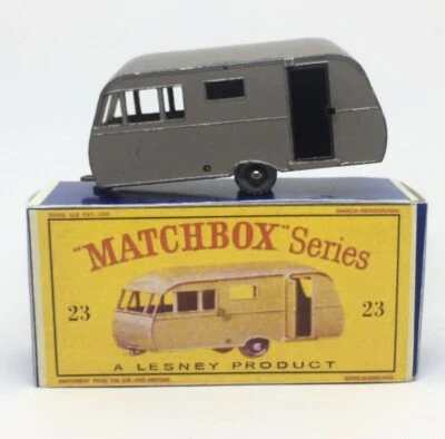 Matchbox Lesney Phantom 23 Custom Bluebird Dauphine Caravan Black Door Red Base. - Image 1 of 4