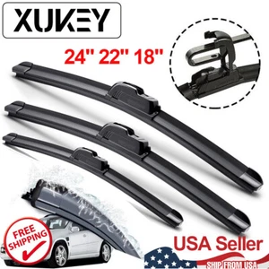 XUKEY For BMW X5 E53 2000-06 Front Rear Windshield Wiper Blades Set 24" 22" 18" - Picture 1 of 11