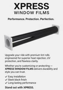 XPRESS WINDOW FILMS - 36" x 100 Ft Roll - 35% 2 Ply Window Tint NANO CERAMIC HD - Picture 1 of 5