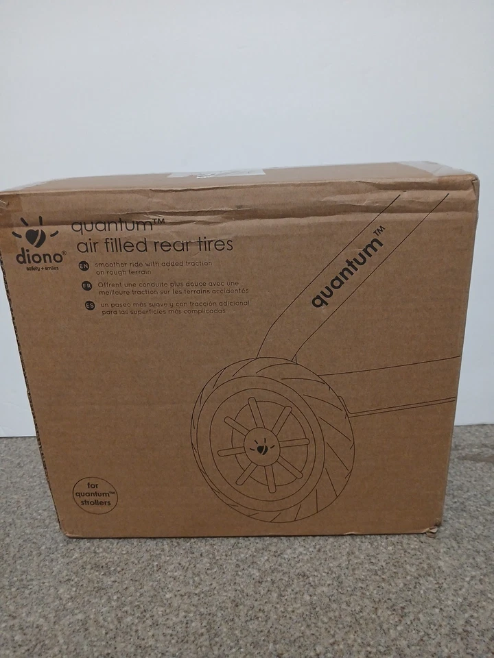 Diono Quantum Air Filled Rear Tires Stroller Black 2 Pack NIB - Image 1 of 4