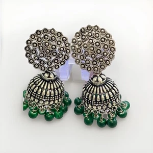 Indian Ethnic Bollywood Jhumka Jhumki Party wear Earring jewellery UK - Picture 1 of 3