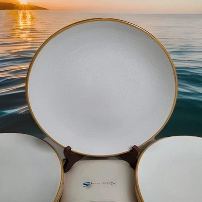 4~Platos de cena vintage Pfaltzgraff “Kohan” 10,25" - Piedra beige moteada Foto 1 de 4