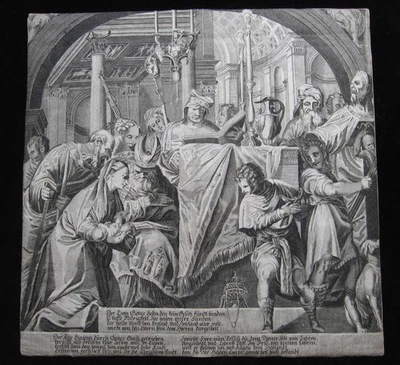 Francesco Villamena: Darstellung Christi 1600/Presentation Print Kupferstich - Bild 1 von 4