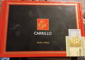 Carrillo Hecho A Mano Enchantos Empty Wood Cigar Box 8" x 5.5" x 2" - Picture 1 of 6