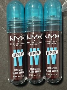 3X NYX Professional Makeup Lip I.V. Hydrating Gloss Serum Lipgloss Fleck - Bild 1 von 2