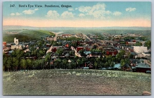 K26/ Pendleton Oregon Postcard c1910 Birdseye Homes School Stores 401 - Picture 1 of 4