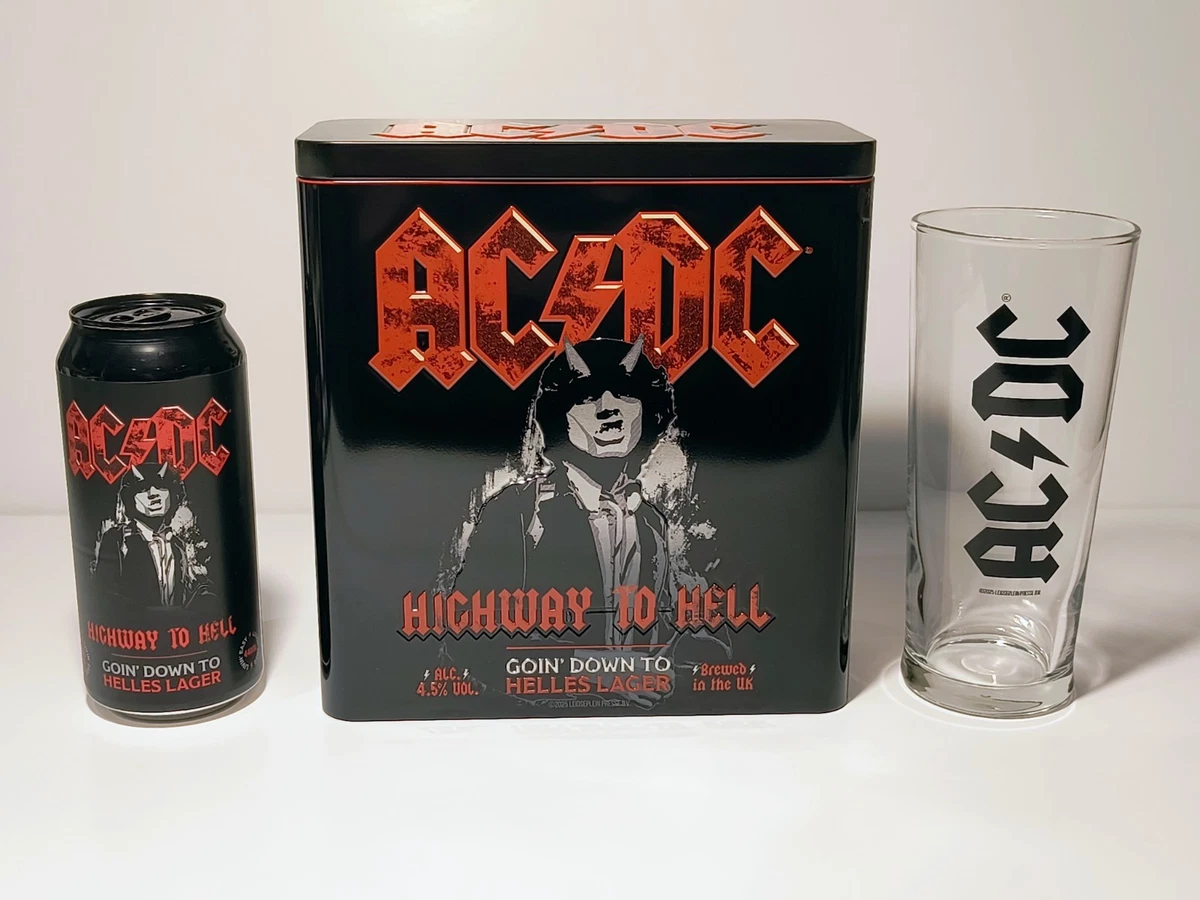 AC/DC Bierglas Black Ice – Perfektes Pintglas Für Fans (570 Ml, Spülmaschinenfest)
