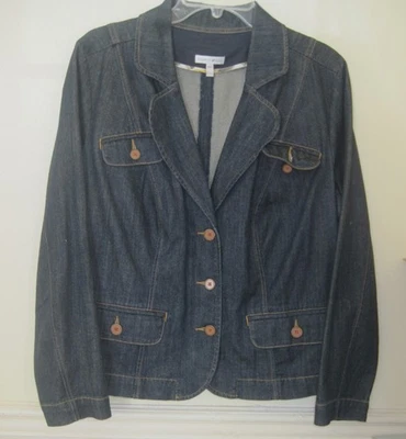 FASHION BUG~Denim Jean Jacket Womens~Size 18W~4 Pockets W/Buttons~Cotton/Spandex - Image 1 of 4
