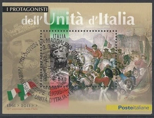2011 ITALIA FOGLIETTO PROTAGONISTI GARIBALDI ANULLO FDC - Picture 1 of 1