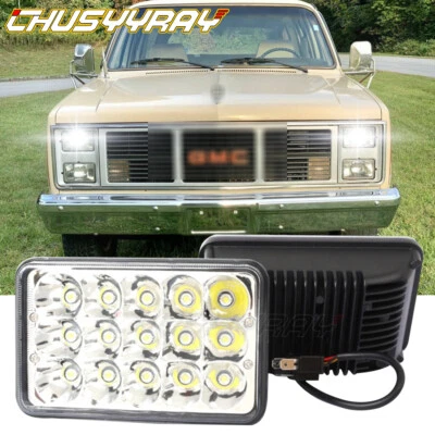 Faros LED de haz alto/bajo de 4X6"" para furgoneta GMC C1500 Suburban G2500 G3500 2 piezas Foto 1 de 4