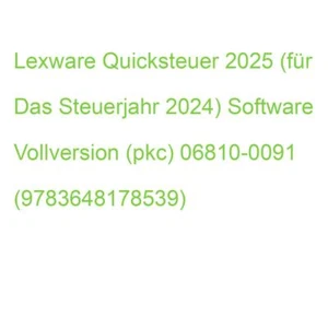 Lexware Quicksteuer 2025 (für Das Steuerjahr 2024) Software Vollversion (pkc) 06 - Bild 1 von 2