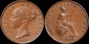 GREAT BRITAIN 1855 QV Young head ½d. Glossy chocolate aU. S-3949. - Picture 1 of 1