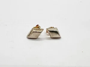 VINTAGE MASSIVE STERLINGSILBER MODERNIST DÄNISCHER STIL OHRSTECKER KLEINE DAMEN OHRRINGE - Bild 1 von 4
