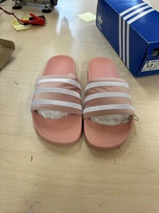 Adidas Adilette Women's Slides Wonder Mauve/Cloud White GX3372 Size 10 - Picture 1 of 5