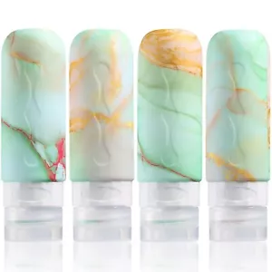 4Pcs Travel Bottle for Toiletries Travel Size 3oz Containers BPA Free Green Mint - Picture 1 of 9