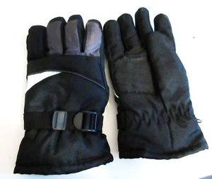 Thinsulate Boys Gloves 40 Gram Black Insulated Waterproof Ski Glove Size L - Picture 1 of 4
