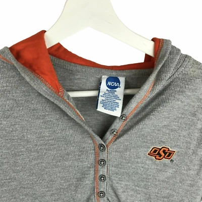 NCAA Capucha Térmica Manga Larga Gris Naranja Para Mujer Pequeña OREGON STATE OSU Foto 1 de 4