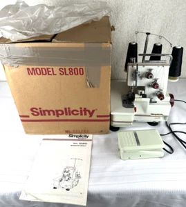 Vintage Simplicity Serger Sewing Machine Model SL800 Tested - Picture 1 of 9