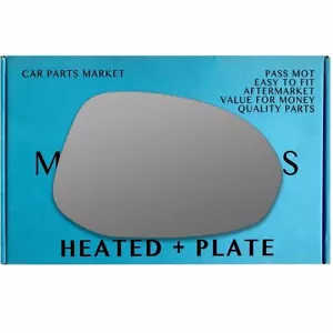 Right side mirror glass for Bentley Continental GT GTC 2010-2018 heated + plate - Picture 1 of 7