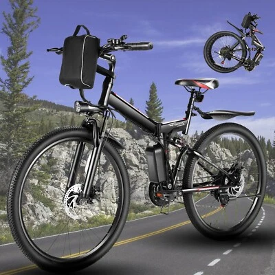 Bicicleta Eléctrica Plegable Ebike 500W 26" Adultos Bicicleta de Montaña Bicicleta de Cercanías 22MPH Foto 1 de 4