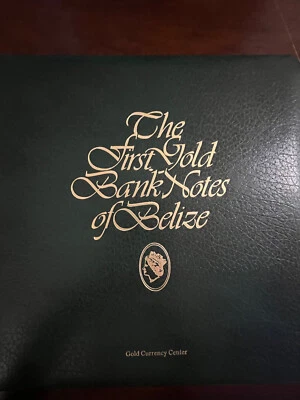 39 Primeros Billetes de Oro de Belice 22 Kt Oro COMPLETO Juego de Carpetas (Billetes Extra) Foto 1 de 4