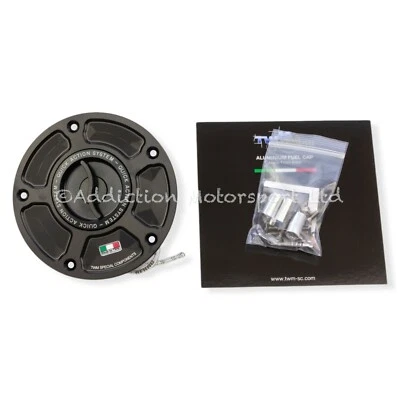 Tapa de combustible negra TWM Keyless Quick Release Action para Honda CBR 1000 RR 2004-2013 Foto 1 de 3