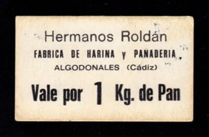 F.C. ALGODONALES (CADIZ) , VALE 1 KG DE PAN , EBC+ , SUCIO . - Imagen 1 de 2