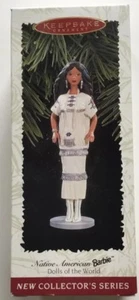 Hallmark Ornament NATIVE AMERICAN BARBIE 1st in Series Dolls of the World NEW - Picture 1 of 5