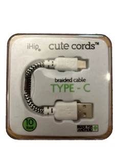iHip Cute Cords Braided Cable Type C 10-foot Made For Android - Photo 1 sur 2