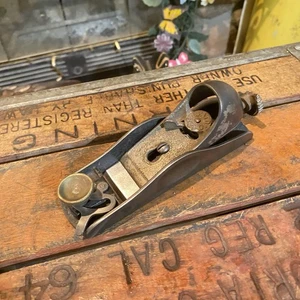 Vintage Stanley No. Herramienta plana madera bloque ángulo bajo 60 1/2 hecha en EE. UU. - Imagen 1 de 19