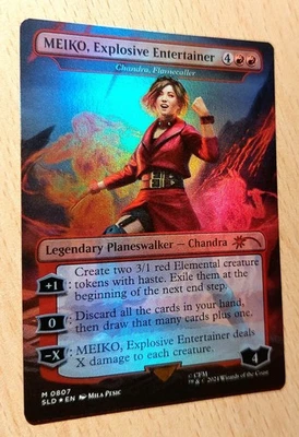 Magic FOIL MEIKO, Explosive Entertainer, Chandra, Flamecaller, Special Full Art - Bild 1 von 4
