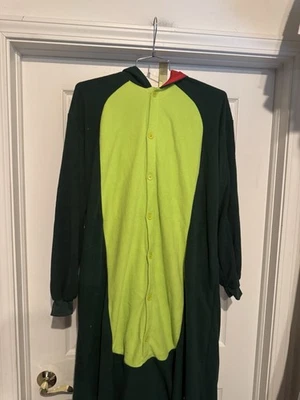 Pijama Dragón Verde Disfraz Kigurumi Adulto Talla XL 1 Pieza Abotonable Foto 1 de 4